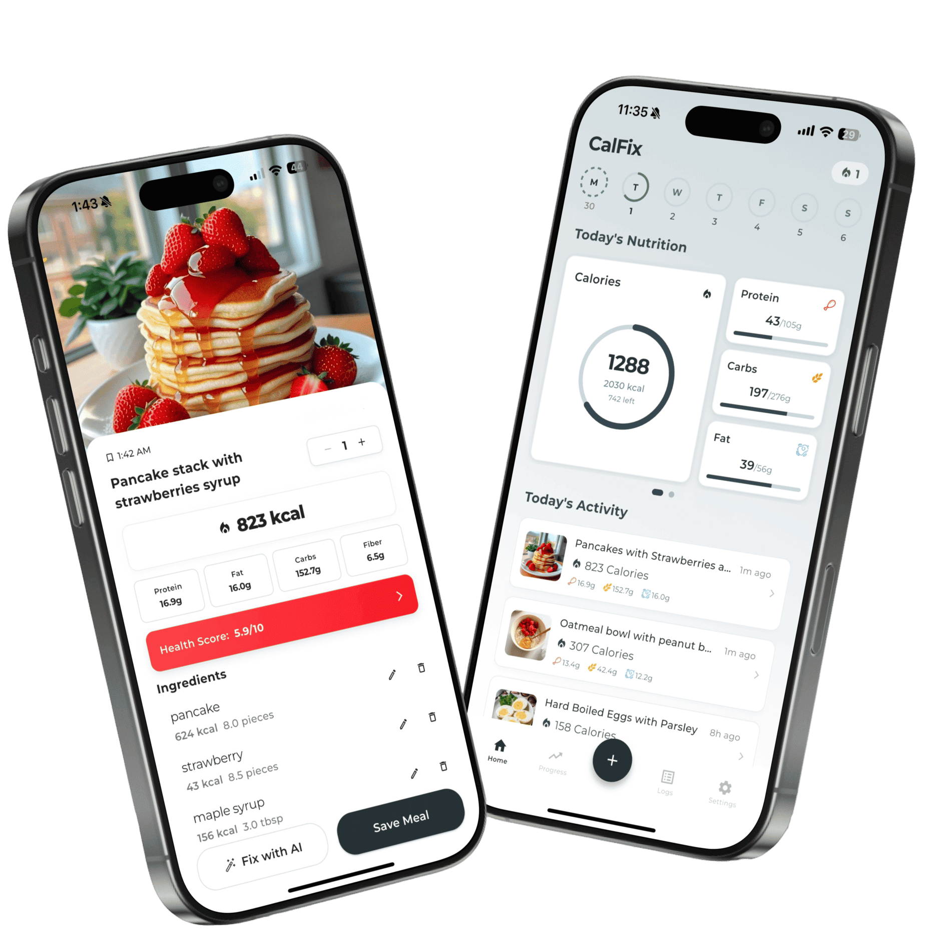 CalFix App Interface